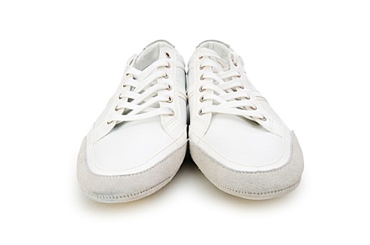 短小,鞋,隔绝,白色背景
