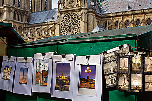 圣米歇尔,明信片,巴黎,卡,图像,版权
