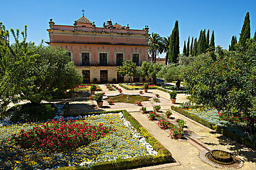 花园,城堡,安达卢西亚,西班牙,欧洲