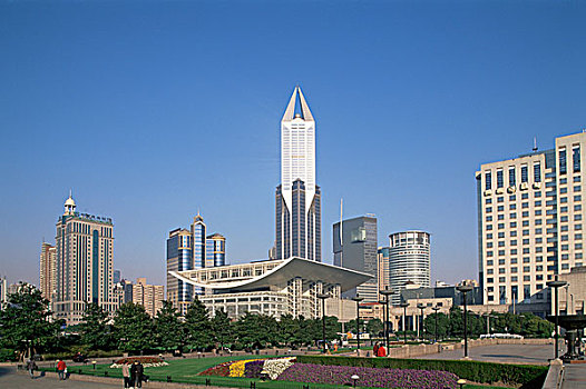 中国,上海,人民广场