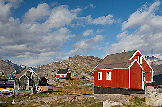 格陵兰,基督教,小,遥远,捕鱼,凹陷,人口,特色,乡村,家