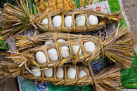 蛋,出售,市场,元阳,中国