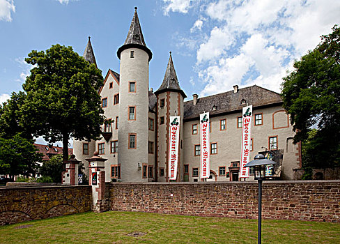 城堡,博物馆,黑森州,德国,欧洲