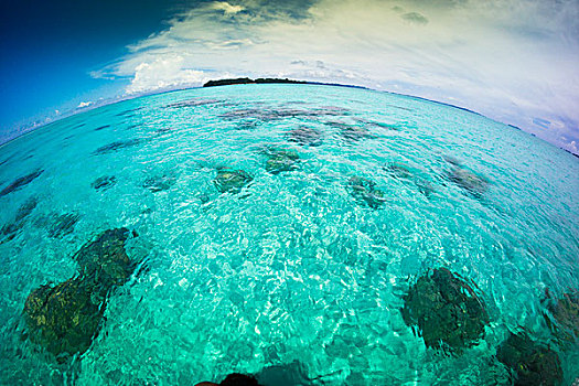 岛屿,鱼眼镜头,帕劳,密克罗尼西亚,大洋洲