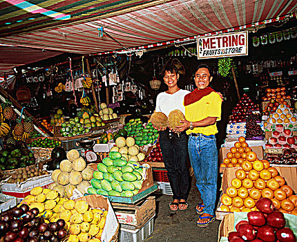 水果,摊贩,圣安德烈斯岛,市场,马尼拉,菲律宾