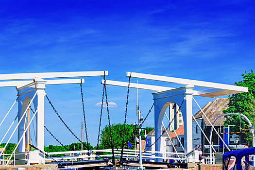 一对,开合式吊桥,荷兰