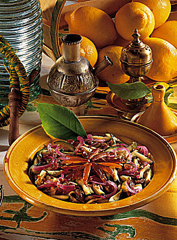 南瓜沙拉,红洋葱,摩洛哥,烹饪