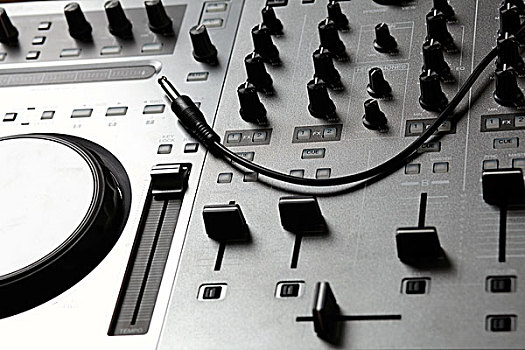 dj,混音器,设备,控制,声音,演奏音乐