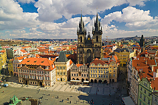 提恩教堂,老城广场,布拉格,捷克共和国