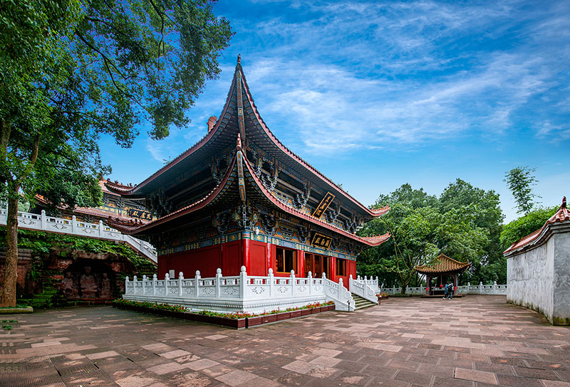 乐山大佛寺庙图片
