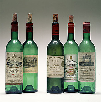旧式,红酒,空,瓶子