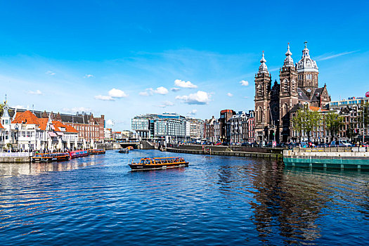 荷兰首都阿姆斯特丹城市风光