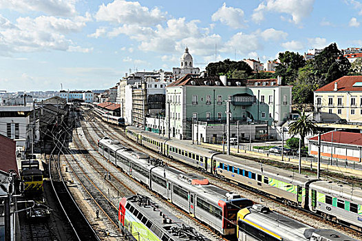 轨道,里斯本,火车站,车站,葡萄牙,欧洲