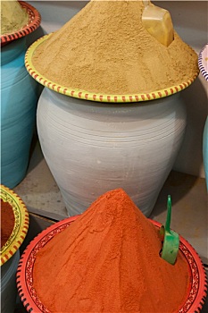 调味品,市场,玛拉喀什,摩洛哥