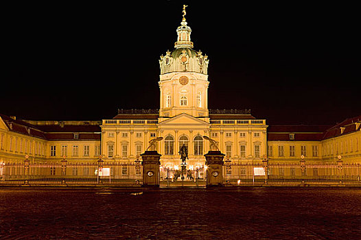 夏洛腾堡宫,夜晚,柏林,德国