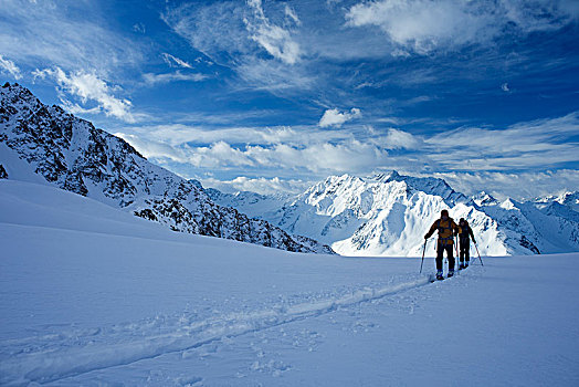 滑雪,旅游,阿尔卑斯山,提洛尔,奥地利