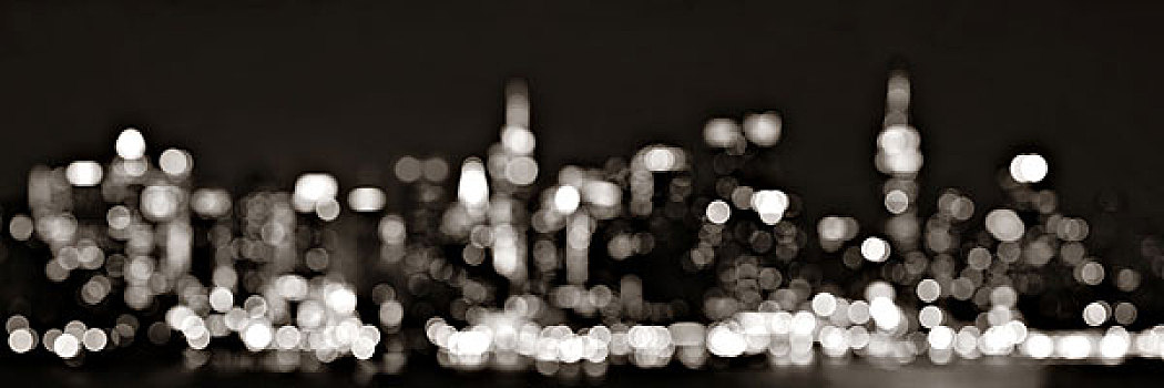 曼哈顿中城,天际线,黄昏,全景,上方,哈得逊河