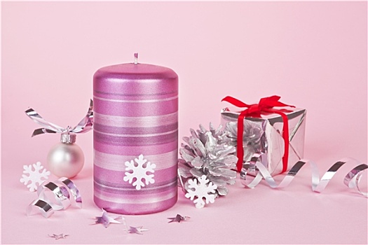 银,粉色,圣诞节,背景