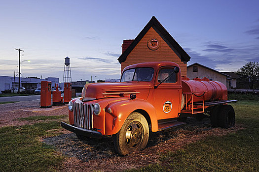 旧式,卡车,加油站,66号公路,德克萨斯,美国