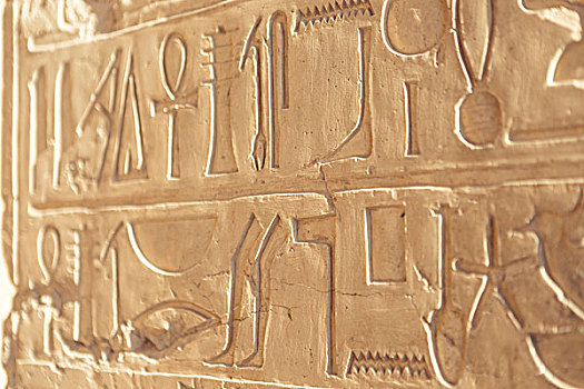 象形文字,雕刻,石头,路克索神庙,埃及