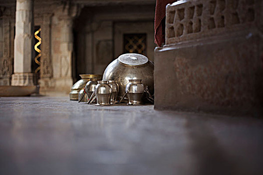 银,牧师,器具,地板,拉纳普尔,巴利,地区,拉贾斯坦邦,印度