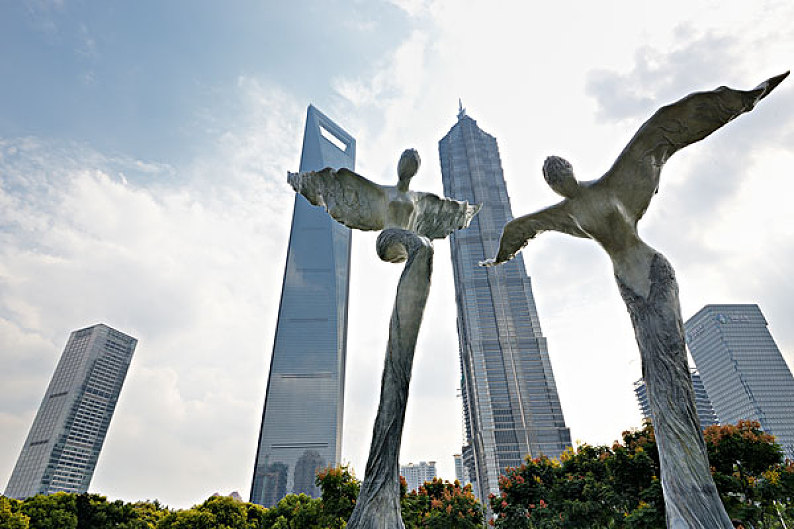上海_金茂大厦_环球金融中心_雕塑_图片大全—全景创意图库(quanjing.