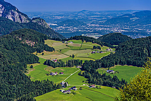 德国,巴伐利亚,上巴伐利亚,贝希特斯加登地区,远眺,朝拜,场所,萨尔茨堡,背景