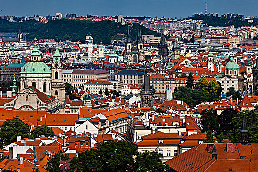 俯视,布拉格,捷克共和国