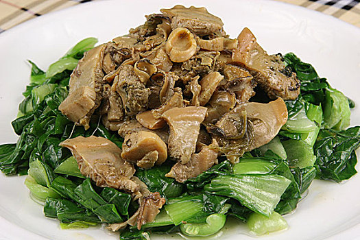 蚌肉青菜
