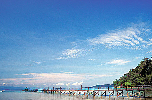 马来西亚,婆罗洲,沙巴,东姑阿都拉曼国家公园,海岸,哥达基纳巴卢,南海