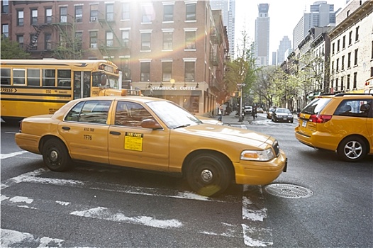 黄色出租车,曼哈顿中城