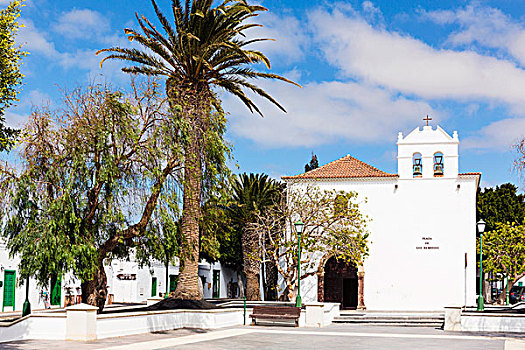 刷白,教堂,兰索罗特岛,加纳利群岛,西班牙