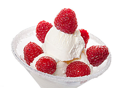 冰淇淋,树莓