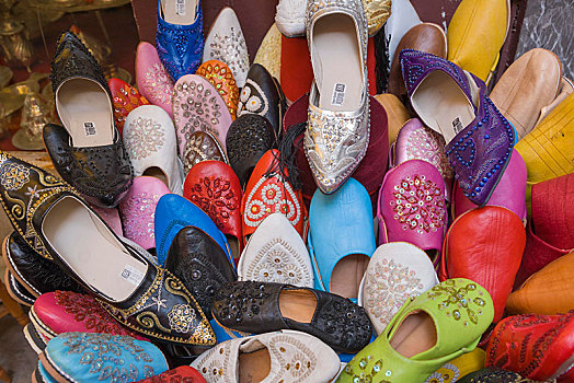 传统,拖鞋,销售,麦地那,丹吉尔,摩洛哥,非洲