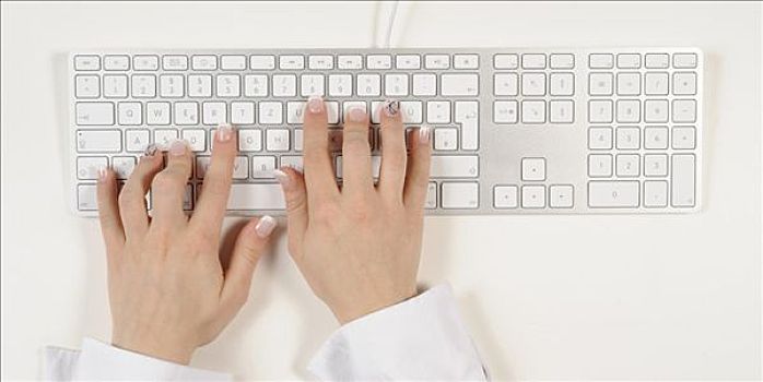 人,打字,苹果,键盘