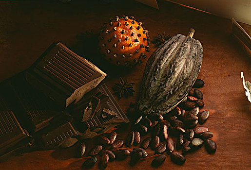 巧克力,调味品,构图