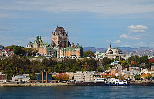 加拿大,魁北克,魁北克城,河,著名,夫隆特纳克城堡,酒店