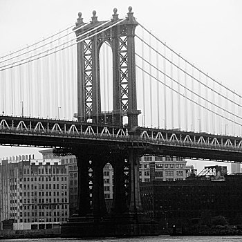 曼哈顿大桥,上方,东河,曼哈顿,纽约,美国