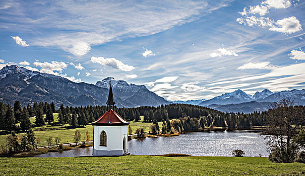 小教堂,看,德国,巴伐利亚
