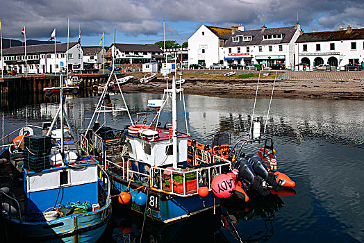 渔船,港口,高地,苏格兰