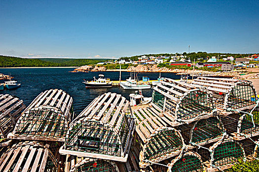 渔船,捆绑,布雷顿角高地,新斯科舍省,加拿大