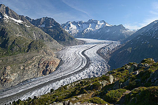 冰河,世界遗产,防护,区域,瓦莱,瑞士,欧洲