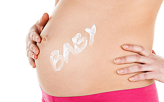 怀孕,母性,健康,概念,腹部,孕妇,乳霜