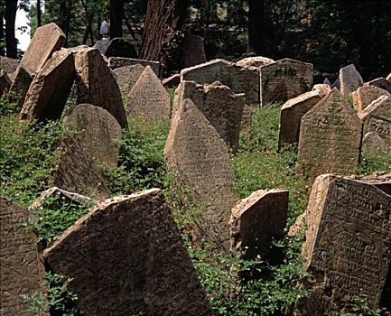 犹太,墓地,布拉格,捷克共和国