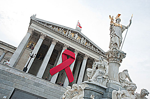 红丝带,议会,维也纳,奥地利