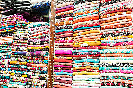 印度,彩色,服装,架子