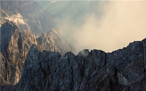 巴伐利亚,山,楚格峰