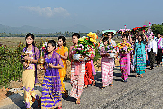亚洲,缅甸,典礼