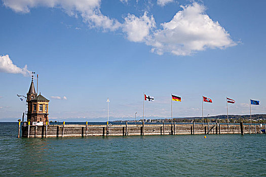 港口,入口,康士坦茨湖,康斯坦茨,巴登符腾堡,德国,欧洲
