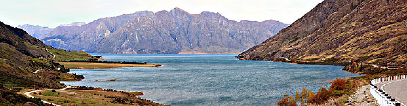 全景,湖,新西兰